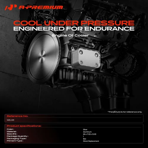 Vista 2 de A-Premium Enfriador de aceite de transmisión, tubo y aleta universales de aluminio de 6 pasos, remolque de hasta 2,500 libras, kit de enfriador