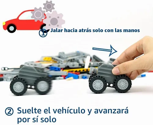 Vista 4 de 544 PIEZAS Conjuntos de Piezas Técnicas, Kit de Motor de Arrastre, Vigas, Brazo de Elevación, Marco de Repuesto Extra, Neumáticos de Coche, Ruedas