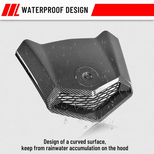 Vista 4 de SAUTVS Capó turbo con patrón de fibra de carbono para Can Am X3, diseño frontal de fibra de carbono Turbo Hood Scoop para Can-Am Maverick X3 XDS XRS