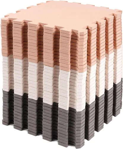 Vista 11 de BalanceFrom Foam Floor Tiles for Kids - Non-Toxic Comfortable Baby Play Mat and Interlocking Foam Tiles for Crawling & Development, Soft Play Mat