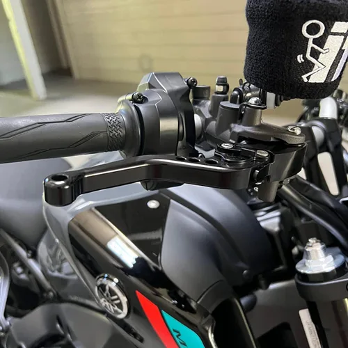 Vista 7 de Palanca de freno corta Palanca de embrague compatible con YAMAHA Fazer FZ-1 FZ-8 FZ-6 FZ-6R FZS600, aleación de aluminio CNC fabricada (negro)