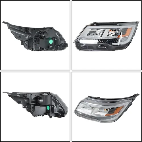 Vista 6 de munirater Paquete de 1 conjunto de faros delanteros con bisel negro DRL de repuesto para el lado del conductor para Explorer 2016-2018