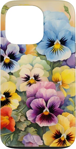 Vista 10 de Southern Boho Chic Happy Pansy Floral Garden Bouquet Case for iPhone 17
