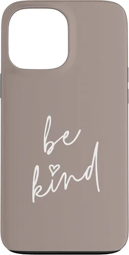 Vista 24 de Be Kind - Funda para iPhone 17, diseño de frase inspiradora positiva (marrón topo)
