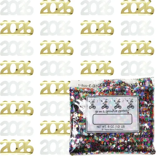 Vista 10 de Confetti Year 2023 Blue Royal, Orange Combo - 2 bolsas de media onza (1 oz)