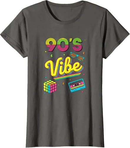 Vista 60 de 90s Nostalgia Retro Apparel - 90'S Vibe Retro T-Shirt Negro