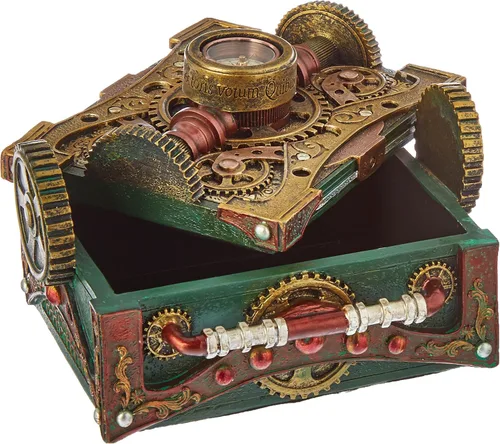 Vista 2 de Pacific Trading Joyero Steampunk Punk de vapor con brújula