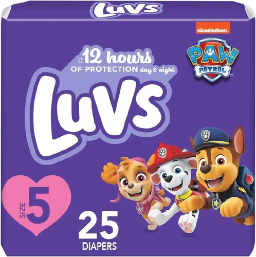 Vista 8 de Luvs Pañales de bebé talla 1, pañales Bluey de Protección Platinum para día y noche, talla 1, 48 unidades (el embalaje puede variar)