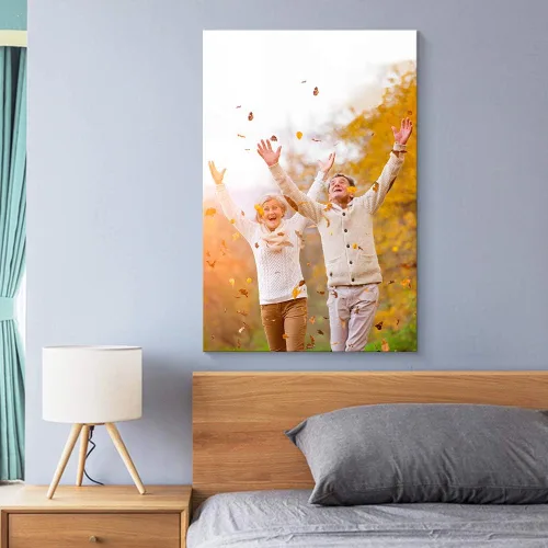 Vista 3 de NWT Impresiones en lienzo personalizadas con tus fotos para la familia, cuadros de lienzo personalizados para pared para imprimir enmarcados de 10 x