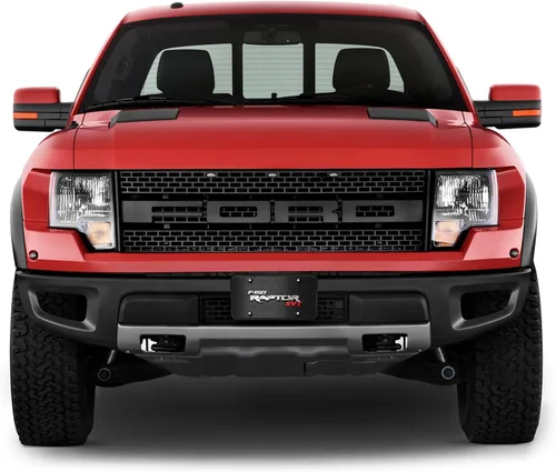 Vista 4 de iPick Image Para Ford F-150 Raptor SVT 3D Logo Negro Fibra de Carbono Patten Placa de Acero
