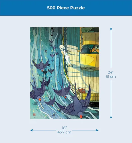 Vista 4 de New York Puzzle Company - Victo Ngai Cazuela - Rompecabezas de 500 piezas para noches de juego familiares por Victo Ngai