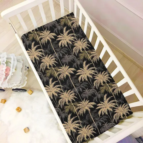 Vista 6 de Fitted Crib Sheets Tropical Palm Trees Mini Crib Sheets for Boy & Girl Toddler Mattress Sheets Playard Sheet 21216004