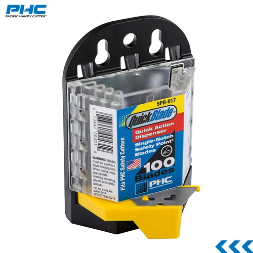 Vista 2 de Pacific Handy Cutter SPD-017 Dispensador de Hojas de Punta de Seguridad con 100 Hojas de Punta de Seguridad