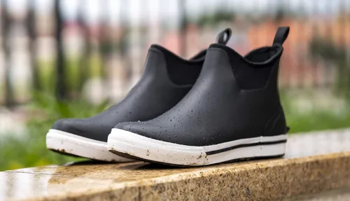 Vista 7 de TENGTA Botas de cubierta impermeables para hombre, calzado de lluvia de neopreno, zapatos de goma