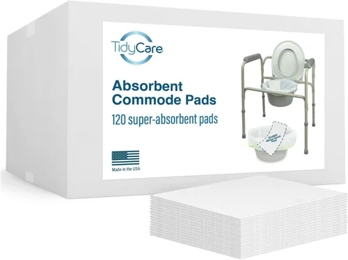 Vista 9 de TidyCare Almohadillas desechables para cama de noche para adultos, portátil, para silla de inodoro y bandeja de cama, paquete económico de 40