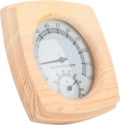 Vista 8 de Termómetro e higrómetro de sauna – Temperatura de madera humedad con pantalla de estado de humedad en tiempo real, diseño a prueba de explosiones