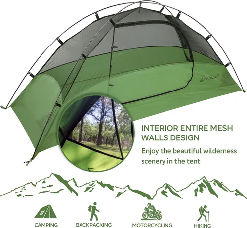 Vista 7 de Clostnature Tienda de Campaña Ligera para Mochileros – Tienda de campaña ultraligera para mochileros de 1/2/3/4 personas, tienda de campaña