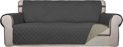 Vista 84 de PureFit - Funda de sofá acolchada reversible, protector de muebles impermeable, funda de sofá lavable con espuma antideslizante y correas elásticas