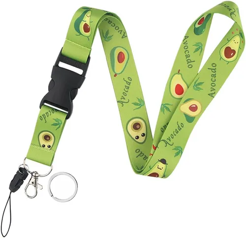 Vista 16 de Yiflin Bonito cordón para el cuello para llaves, llavero, cartera, tarjetero de identificación, con hebilla de liberación rápida