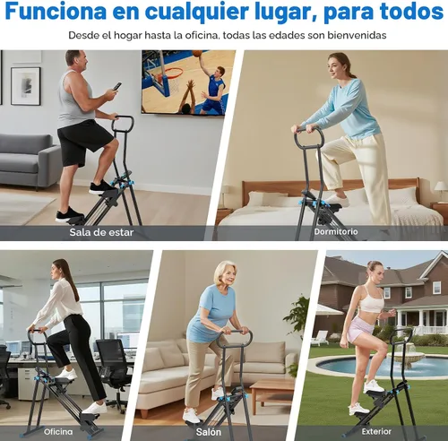 Vista 9 de HXD-ERGO Stair Stepper for Home with Adjustable Handlebar for Full Body