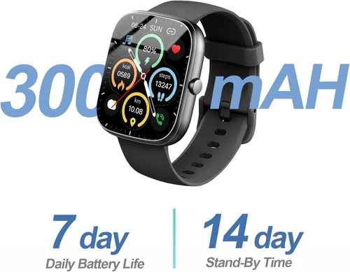 Vista 7 de Reloj inteligente para hombres y mujeres, reloj inteligente de 1.91 pulgadas con respuesta/hacer llamadas, rastreador de fitness con más de 100