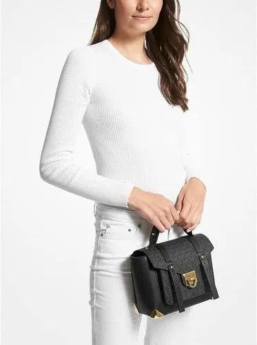 Vista 3 de Michael Kors Manhattan - Bolso mediano de cuero y logotipo