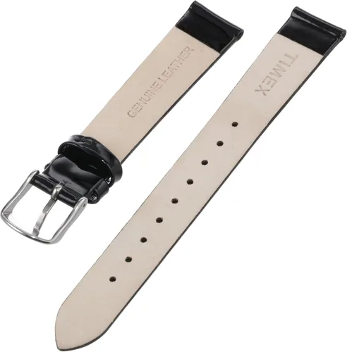 Vista 2 de Correa de reloj Timex T7B938GZ Mix It de 0.630in de piel de charol negro correa de repuesto