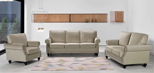 Vista 9 de Container Furniture Direct Lotus - Sofá biplaza tapizado de terciopelo moderno de mediados de siglo, con brazos enrollados, color beige