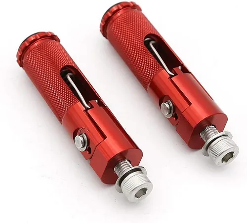 Vista 6 de 0.315 in Billet motocicleta plegable Rearsets reposapiés Estriberas Estriberas Pedal universal para YZF R1 R6 R125 R3 R25 MT07 MT-07 MT09 MT-09 FZ09