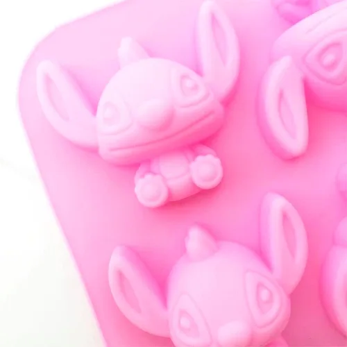 Vista 2 de INKU - Molde de silicona de 4 cavidades para bricolaje, moldes de fondant, dulces, chocolate, bandeja para tartas, chocolates 3D, dulces duros