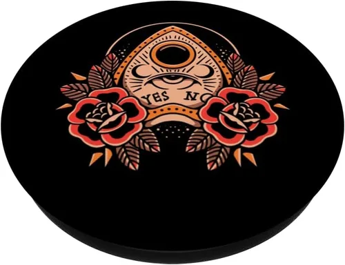 Vista 2 de Classic Ouija Board Wiccan Alt Grunge, ropa de moda espeluznante PopSockets intercambiables PopGrip