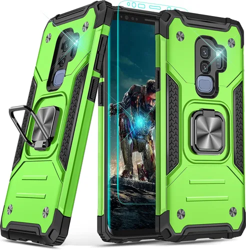 Vista 18 de YmhxcY Funda para Galaxy Note 8, funda para Galaxy Note 8 con protector de pantalla curvado 3D, fundas de grado armadura con soporte giratorio