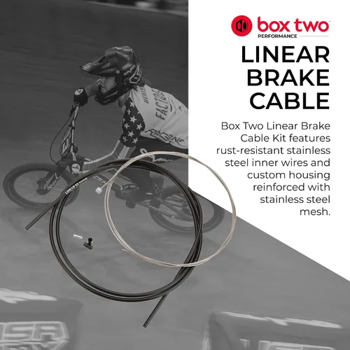 Vista 3 de Box Kit de carcasa de cable de freno de bicicleta lineal con 1 juego de línea de freno de bicicleta, 1 carcasa de cable de bicicleta con 2 tapas