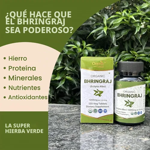 Vista 5 de ORGANIC SPREE Bhringraj 120 tabletas – Apoya la nutrición del cabello, el crecimiento saludable del cabello y la salud del cuero cabelludo*