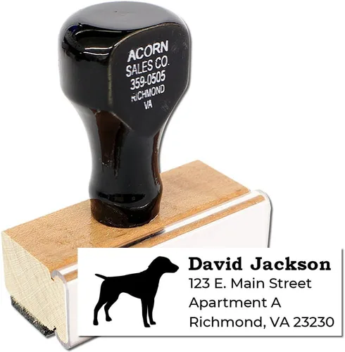 Vista 114 de Airedale Terrier Address Stamp, Custom Airedale Terrier Hand Stamp for Dog Lovers, Duo Rubber Return Address for Pet Owners Montaje manual Duo