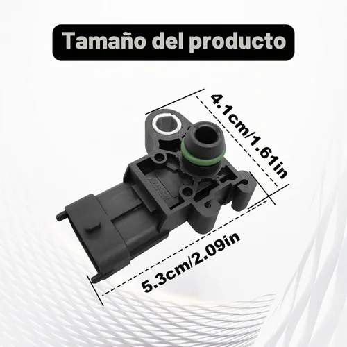 Vista 6 de Sensor de Presión Absoluta del Múltiple MAP Compatible con Chevy 09-11 Aveo 07-19 Impala, 08-19 Buick Enclave, 07-13 GMC Sierra 1500, #55573248