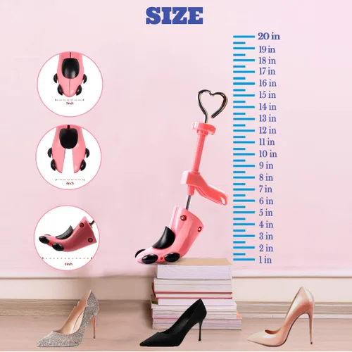 Vista 3 de Parts3A Camilla de zapatos para hombres y mujeres, par de estiradores de zapatos ajustables de 4 vías para estirar la longitud del ancho