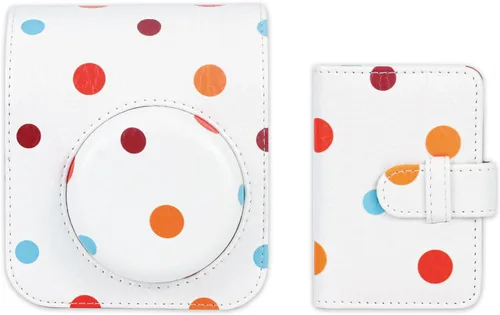 Vista 20 de Funda para cámara instantánea compatible con Fujifilm Instax Mini 12 11/9/8/8+ bolsa de piel sintética con bolsillo y correa ajustable para el Negro