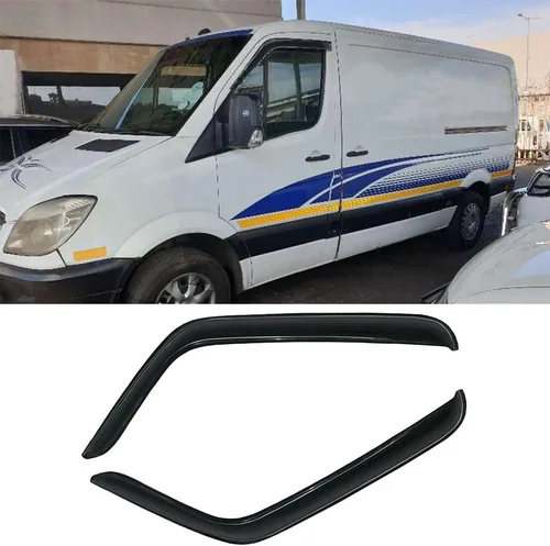 Vista 14 de Viseras laterales cromadas para ventana, deflector de ventilación de viento para Chevry Colorado/GMC Canyon Crew Cab 2004-2012, 4 piezas de montaje