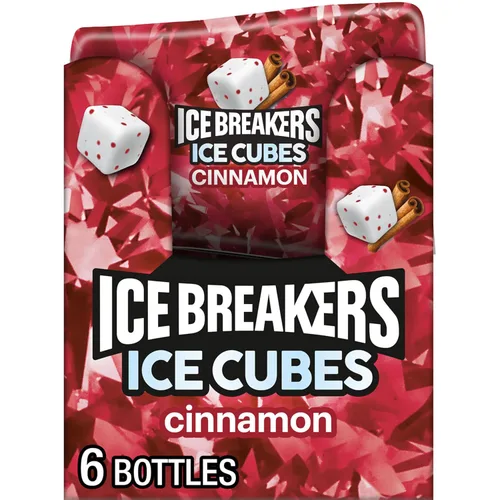 Vista 9 de ICE BREAKERS Ice Cubes - Botellas de goma de mascar sin azúcar Bubble Breeze y canela (6 unidades, 40 piezas)