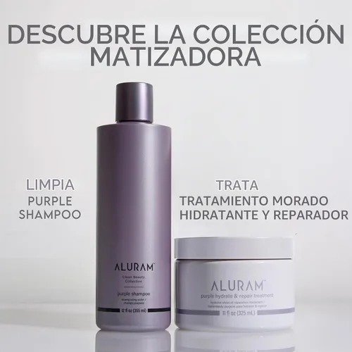 Vista 8 de ALURAM Champú morado de agua de coco para mujeres, aumenta el brillo, elimina el latón, para todo tipo de cabello