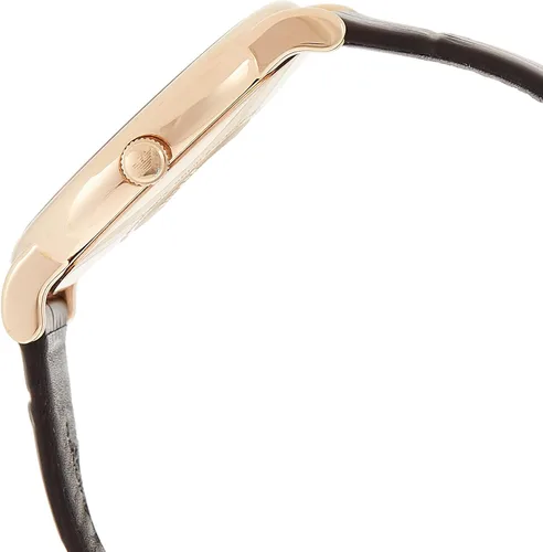 Vista 3 de Emporio Armani Men's Three-Hand Date Black Leather Watch