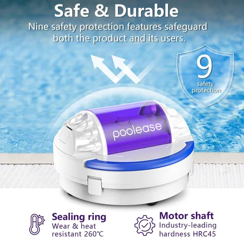 Vista 6 de X1 Robotic Pool Vacuum for Above Ground Pool, Automatic Cordless Pool Cleaner with 45W Dual-Motor, Ideal for Above-Ground Flat Pool, 2L Debris