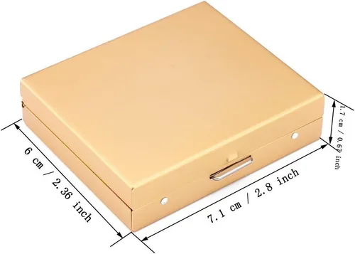 Vista 6 de eoocvt 5 en 1 Aleación de aluminio de precisión Metal sólido dados Poker Party Game Toy Portable Dice Hombre Novio Regalo - Cuadrado Oro