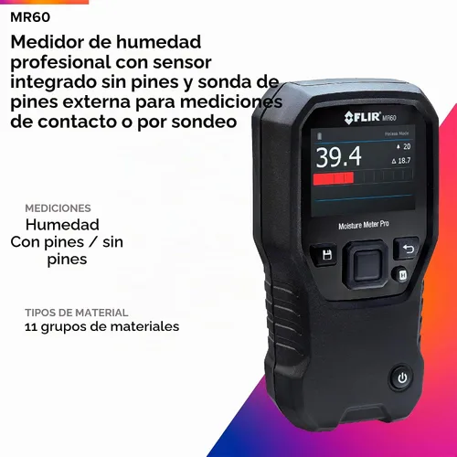 Vista 2 de Medidor de humedad Flir MR60