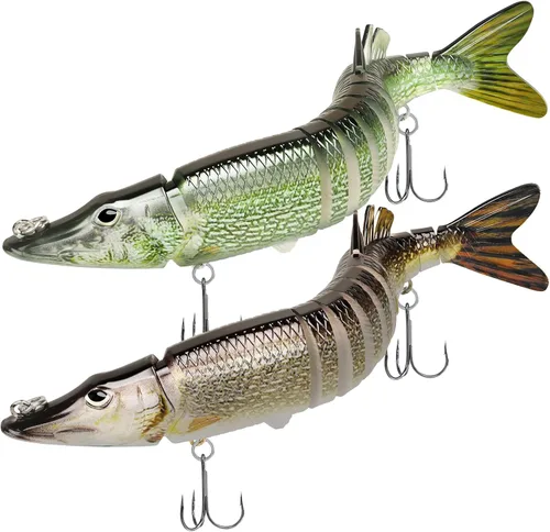 Vista 13 de TRUSCEND Swimmax - Señuelos de pesca fáciles de atrapar con ganchos BKK, ondulación, vibración, traqueteo y gorgoteo para más mordeduras, cebos