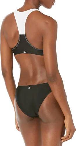 Vista 2 de adidas Bikini estándar de barras grandes para mujer, azul (Blue Rush)