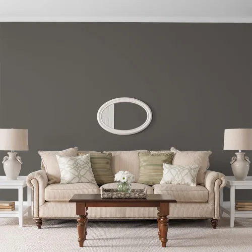 Vista 296 de Glidden Pintura Interior + Imprimación: Gris/Plata Antigua, Una Capa, Satinado, 1 Galón
