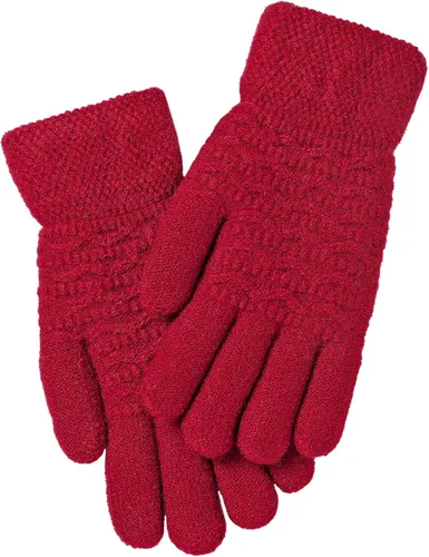 Vista 23 de Guantes de invierno cálidos para pantalla táctil para mujer, guantes térmicos de punto de lana con forro polar para clima frío