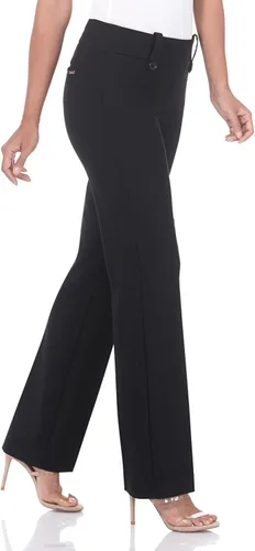 Vista 2 de Rekucci - Pantalón de vestir ligeramente acampanados, elásticos y de efecto adelgazante para mujer, Straight, 2